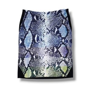 Diane Von Furstenberg Mae Mikado Python Print Pencil Skirt Size 8